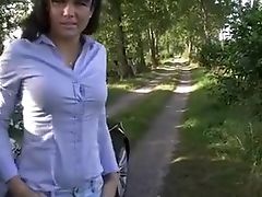 Ass, Brunette, Doggystyle, Forest, Horny, 